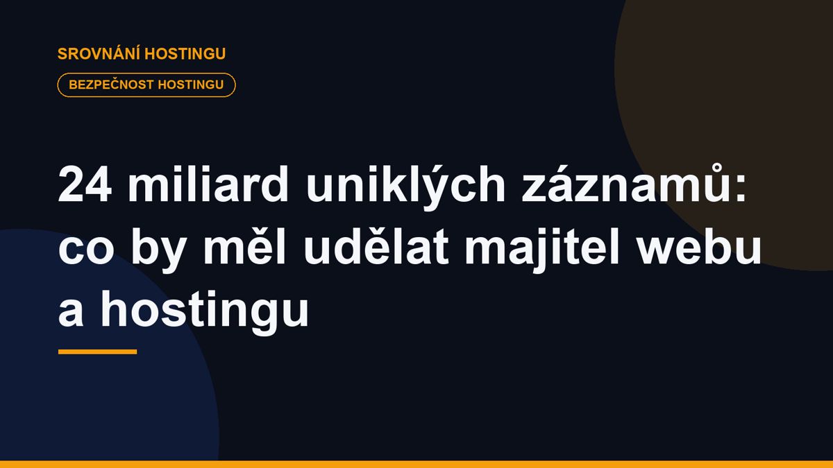 24 miliard uniklých záznamů: co by měl udělat majitel webu a hostingu