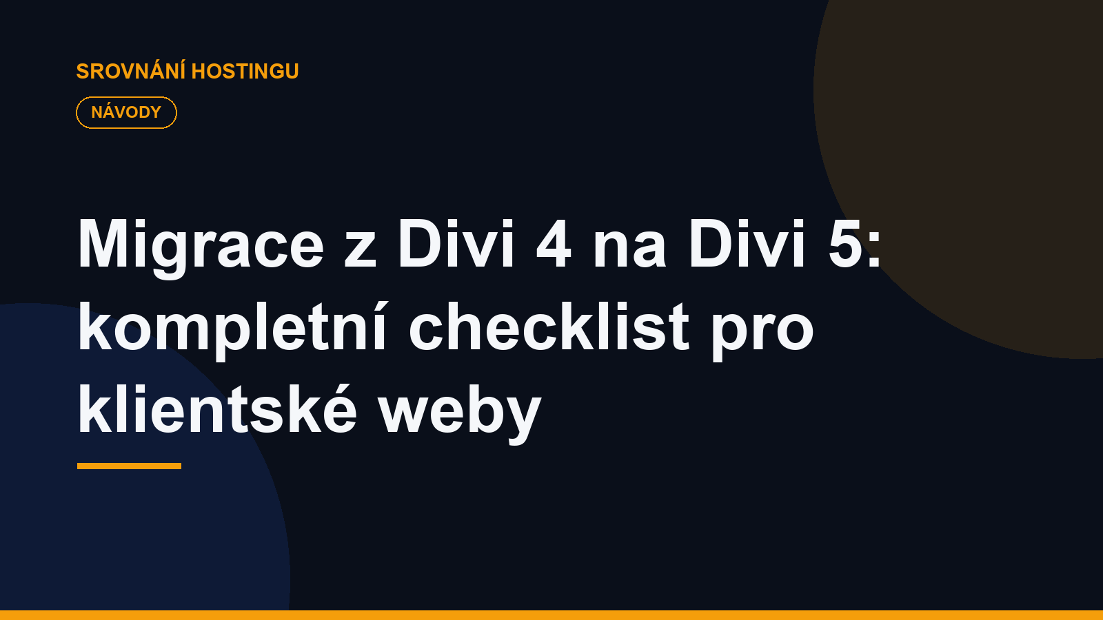 Migrace z Divi 4 na Divi 5: kompletní checklist pro klientské weby